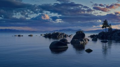 macOS Tahoe Beach: Dusk