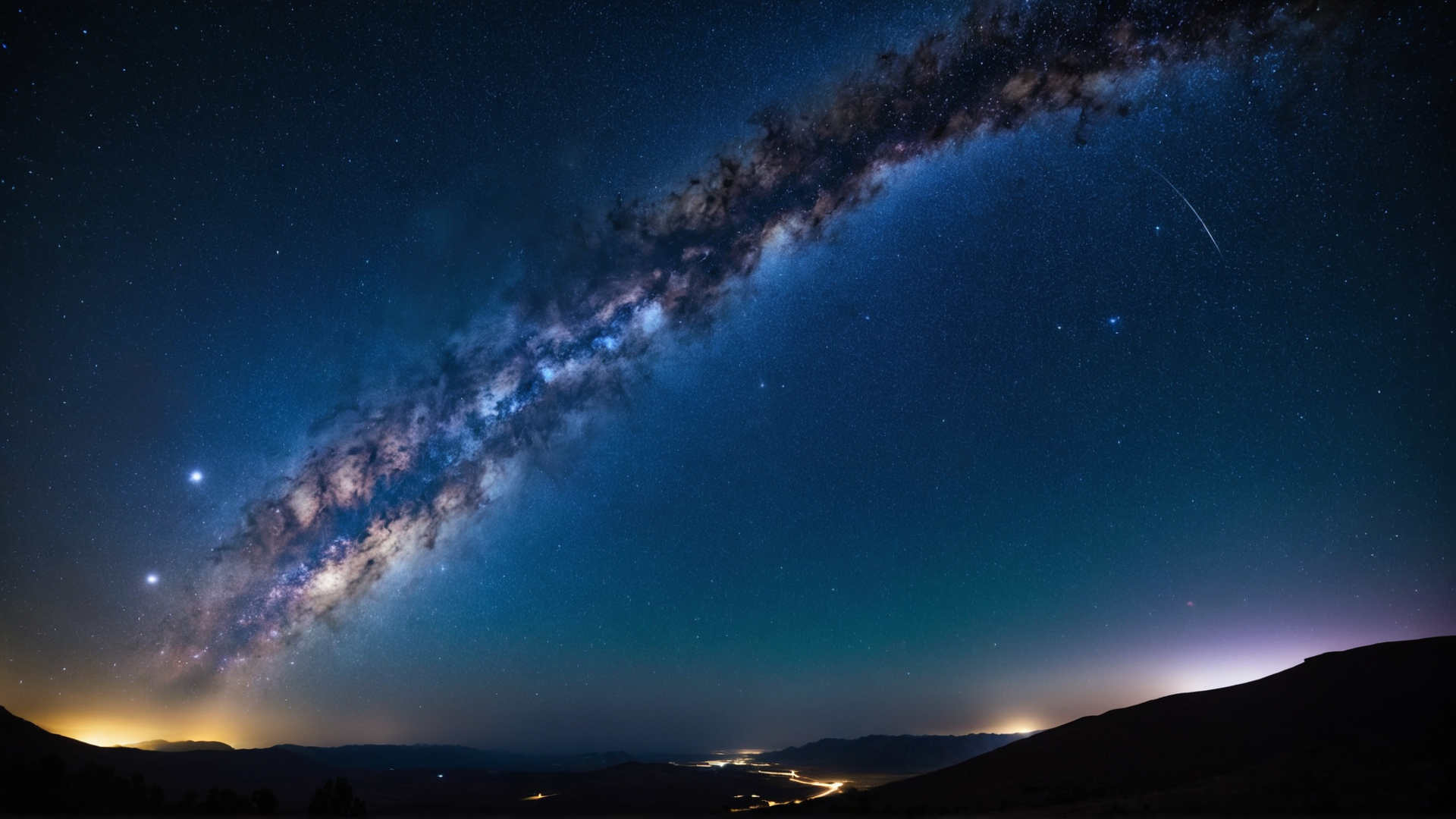 Milky Way Over Desert Horizon